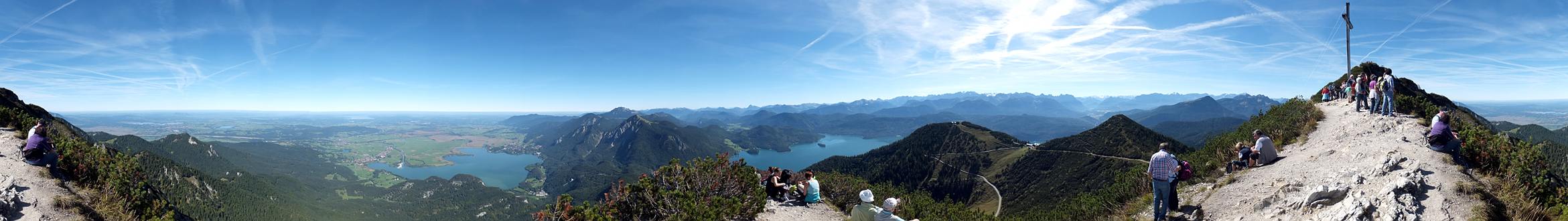 Gipfelpanorama am Herzogstand