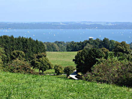 Ausblick auf den Starnberger See (leider ohne Bergsicht)