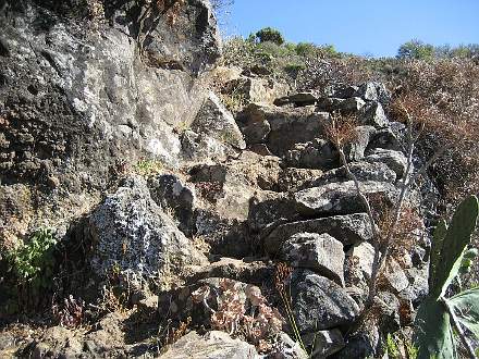 Kletterpartie auf dem Rückweg